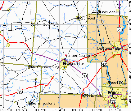 Map Of Union County Ohio Union County Ohio Detailed Profile Houses Real Estate Cost Of