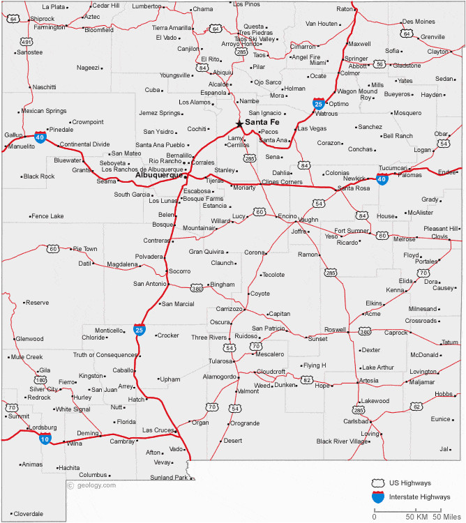 Map Of Utah Colorado Arizona and New Mexico Map Of New Mexico Cities New Mexico Road Map