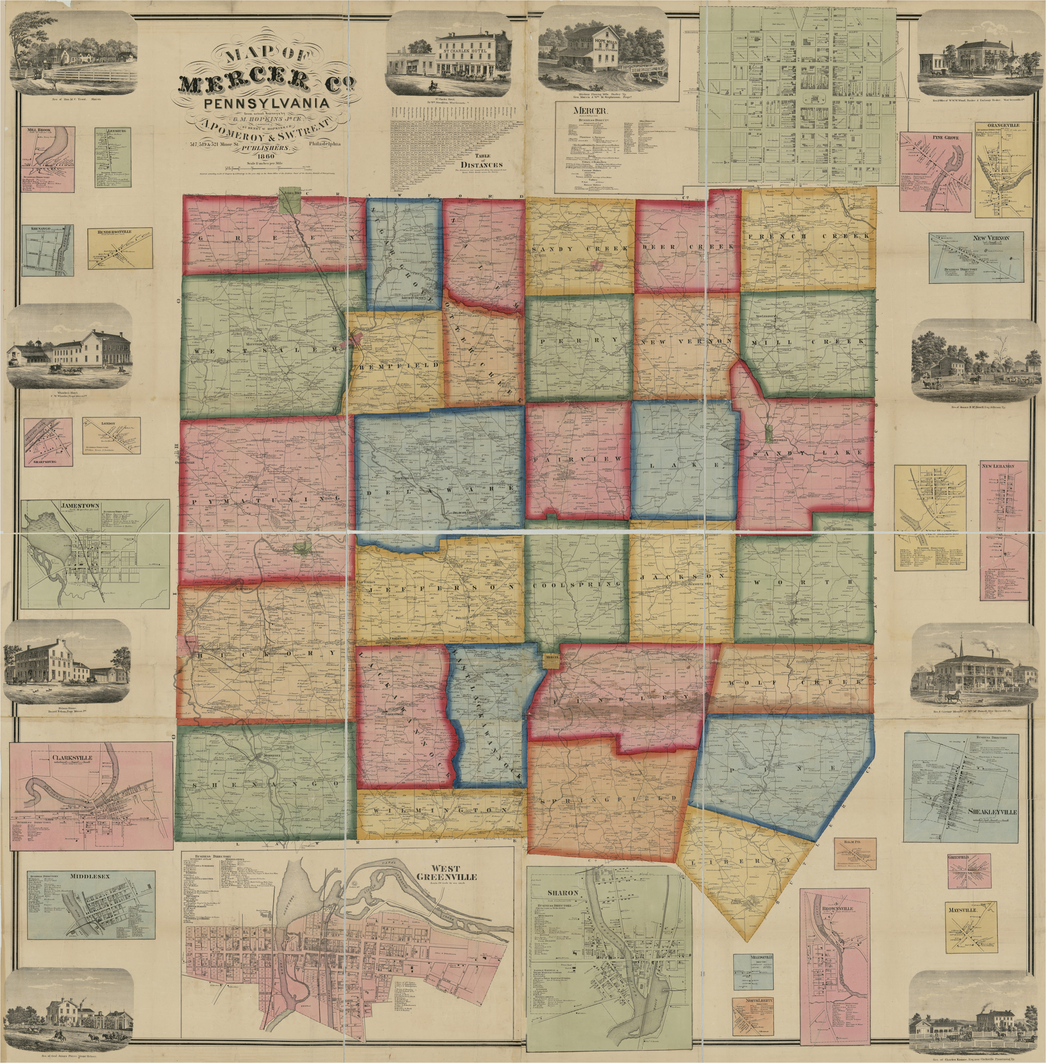 Mercer County Ohio Map Ancestor Tracks Mercer County