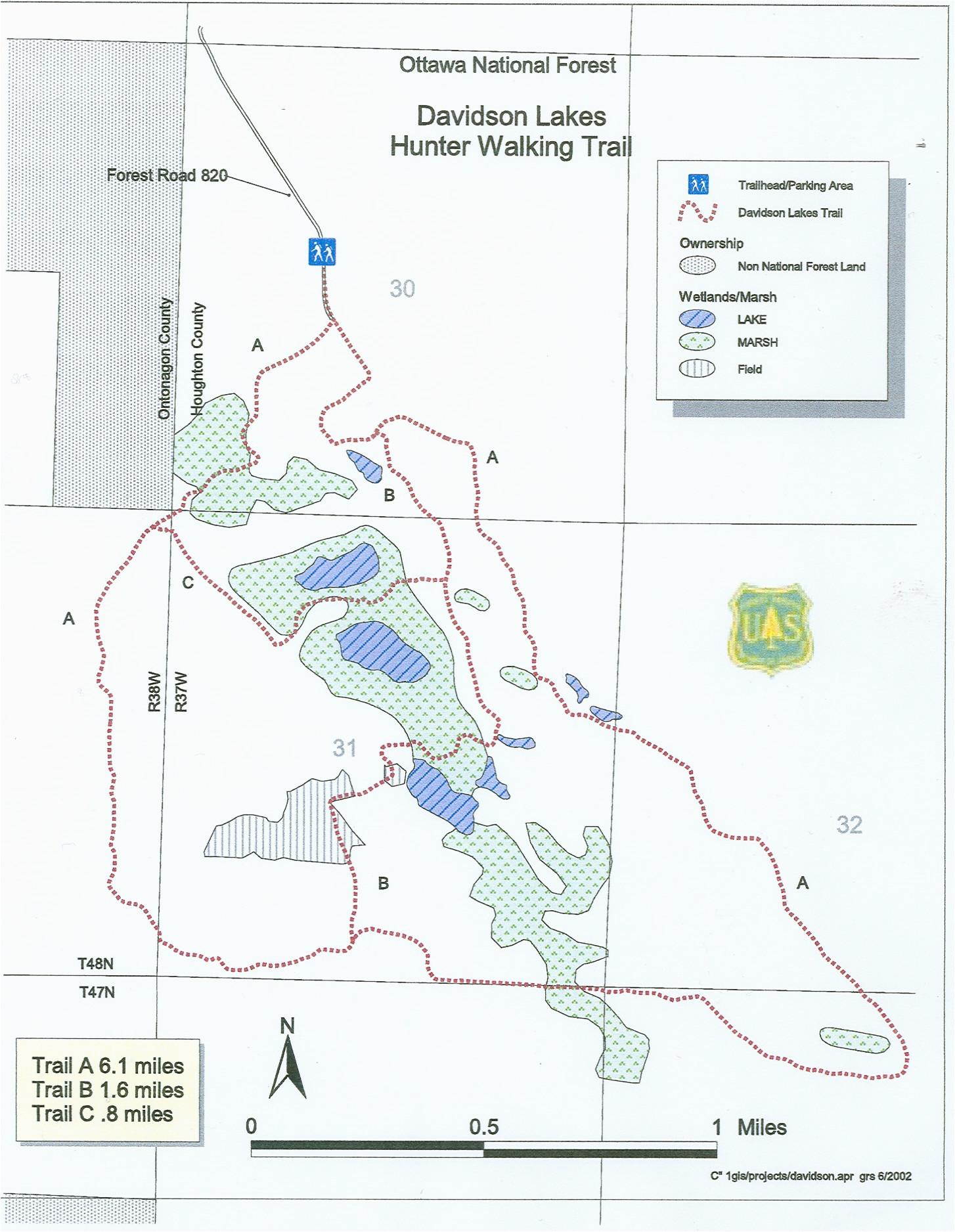 Michigan Hiking Trail Maps Michigan Trail Maps