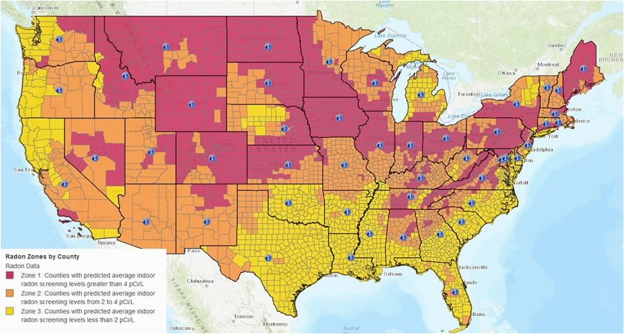 Michigan Radon Map Epa Radon Map Elegant Michigan Radon Maps Acquired by Protech