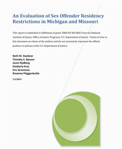 Michigan Sex Offender Registry Map An Evaluation Of Sex Offender Registry Restrictions In Michigan and