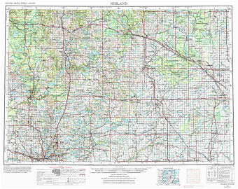 Midland Michigan Map Midland Map Etsy