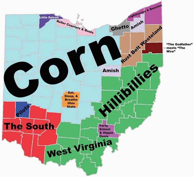 Ne Ohio Map 8 Maps Of Ohio that are Just too Perfect and Hilarious Ohio Day