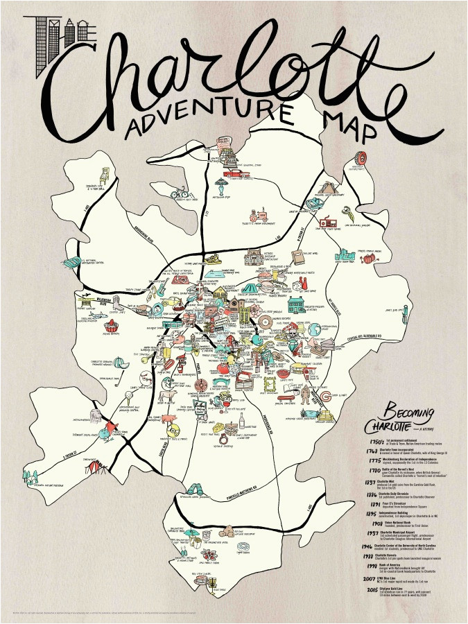 North Carolina Bbq Map Map Poster Set Charlotte Adventure Edia Maps Nc Sc Food