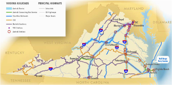 North Carolina Railroad Map Railroads Of Virginia