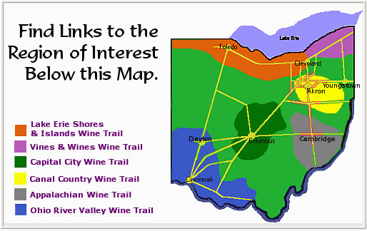 Northeast Ohio Wineries Map Ohio Wines and Wineries Courtesy Of the Ohio Wine Producers