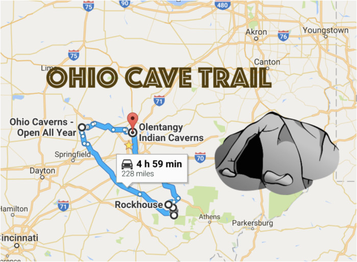 Ohio attractions Map This Map Shows the Shortest Route to 7 Of Ohio S Most Incredible