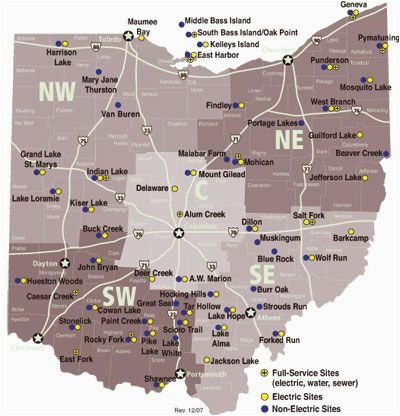 Ohio Campgrounds Map List Of Ohio State Parks with Campgrounds Dreaming Of A Pink