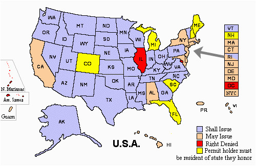 Ohio Concealed Carry Reciprocity Map  secretmuseum