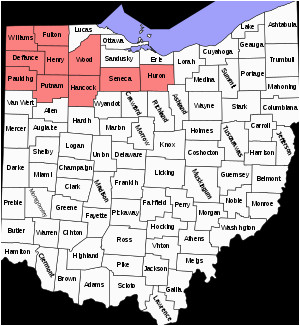 Ohio Maps with Counties northwest Ohio Travel Guide at Wikivoyage