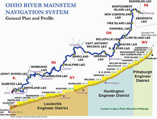 Ohio River Locks and Dams Map Mcalpine Locks and Dam Revolvy