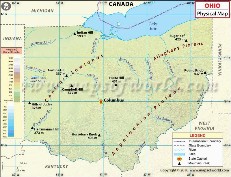 Physical Map Of Ohio Snow Emergency Levels Ohio Latest News Images and Photos