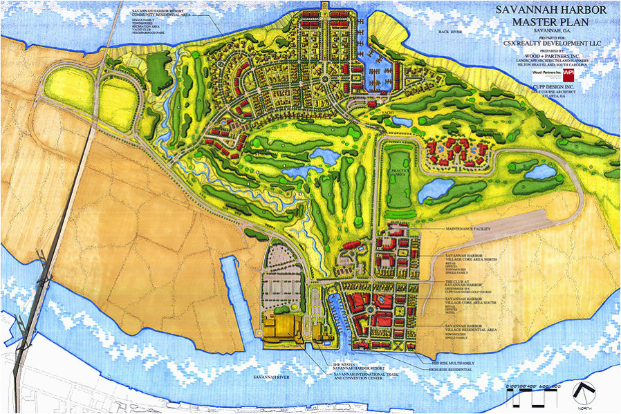 Savannah Georgia Street Map Wood Partners Savannah Harbour On Hutchinson island Master Plan