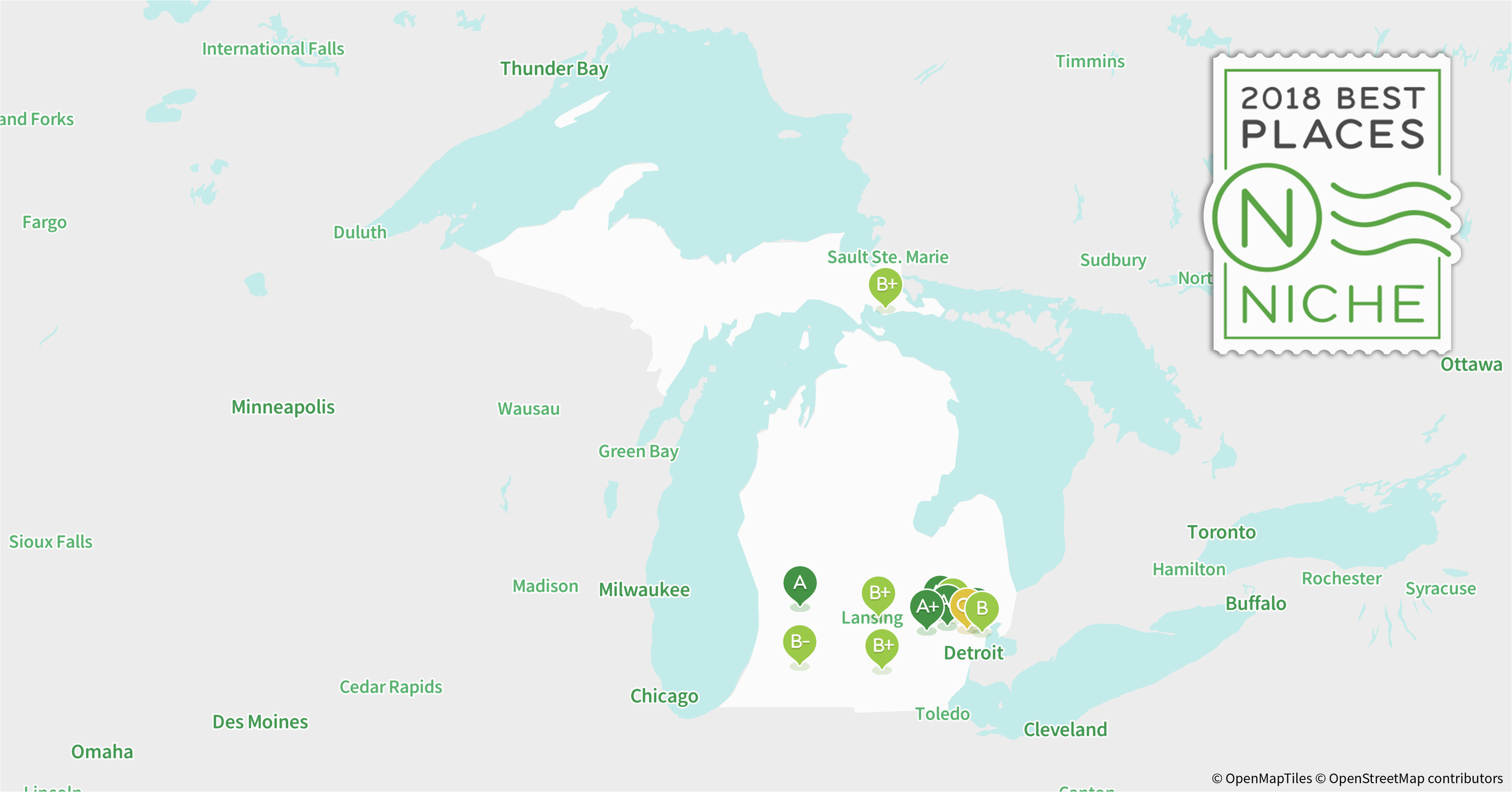 Sister Lakes Michigan Map 2018 Best Places to Live In Michigan Niche