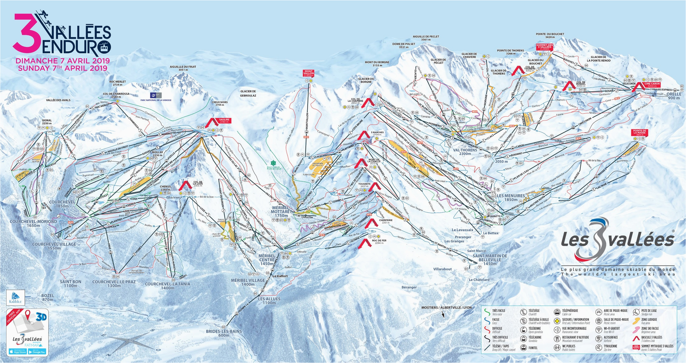 Ski Resorts In Ohio Map Three Valleys Piste Map