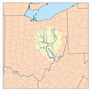 The Ohio River On A Map Muskingum River Revolvy