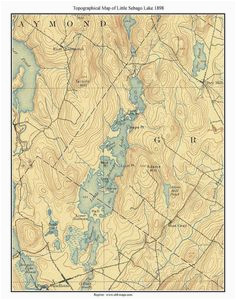 Topographic Map Of Lake Michigan 14 Best Maine Lakes Old topo Maps Custom Reprints Images Lakes