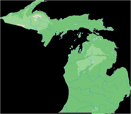 Topographic Map Of Michigan topographical Map Of Michigan topographical State Maps Pinterest