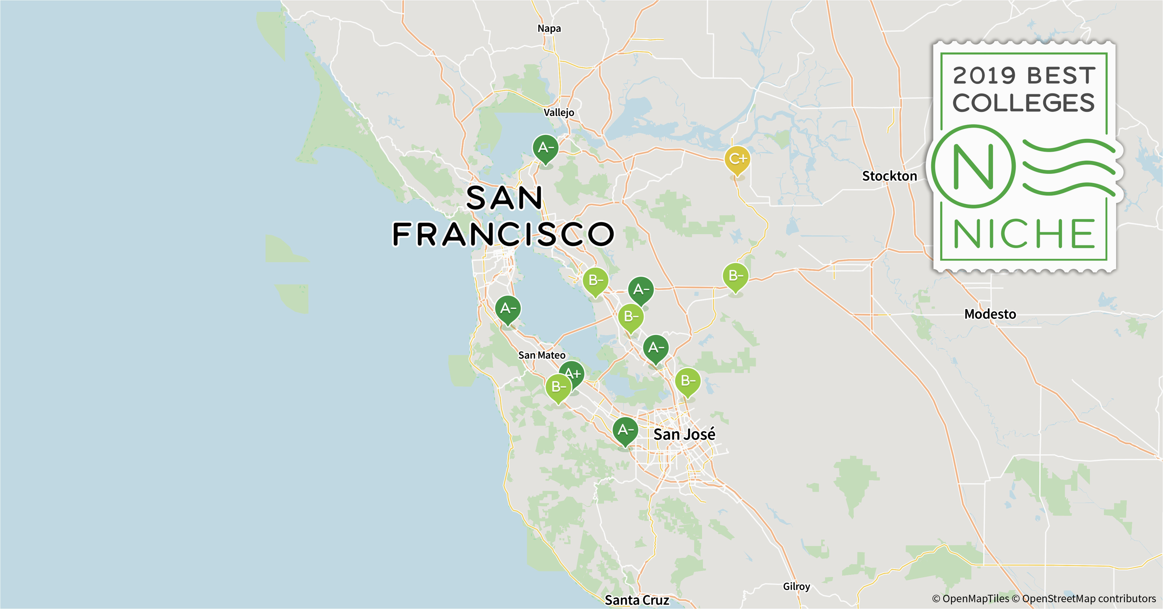 University Of California Campuses Map 2019 Best Colleges In San Francisco Bay area Niche