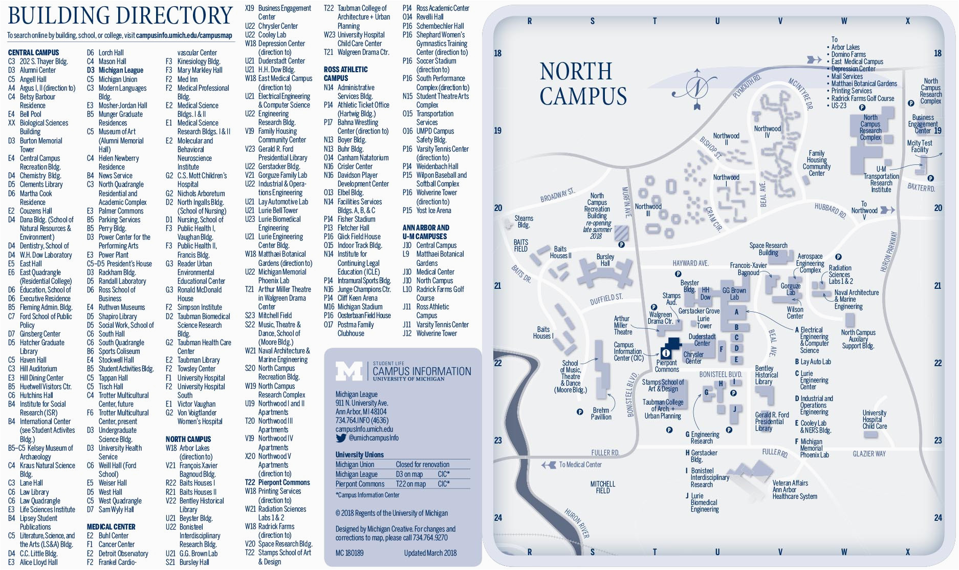 University Of Michigan Parking Map Campus Maps University Of Michigan Online Visitor S Guide