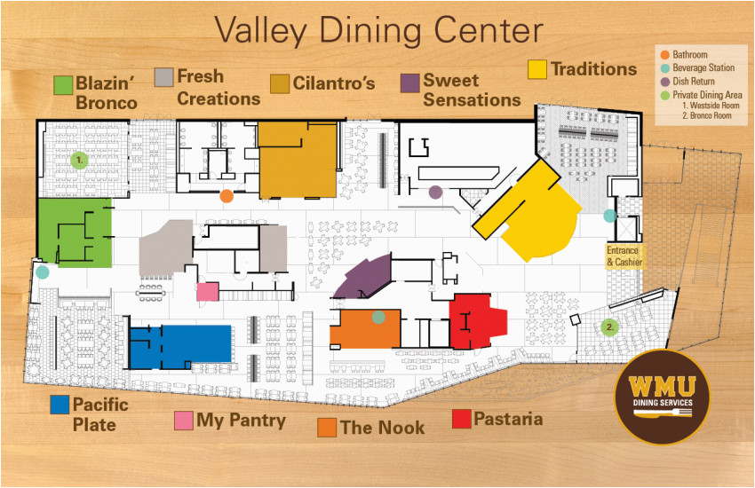 Western Michigan Campus Map Valley Dining Center Dining Services Western Michigan University