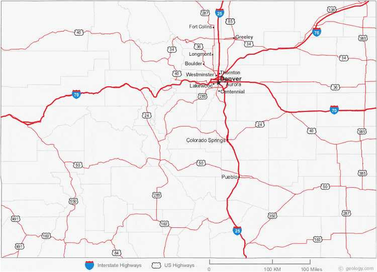 Where is Littleton Colorado On A Map Of Colorado Thornton Colorado Map Awesome Colorado County Map with Roads Fresh