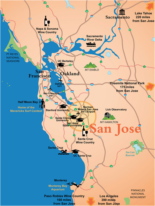 Where is San Jose California On the Map San Jose Ca Official Website Maps