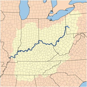 Where is the Ohio River On A Map Ohio River Wikivisually