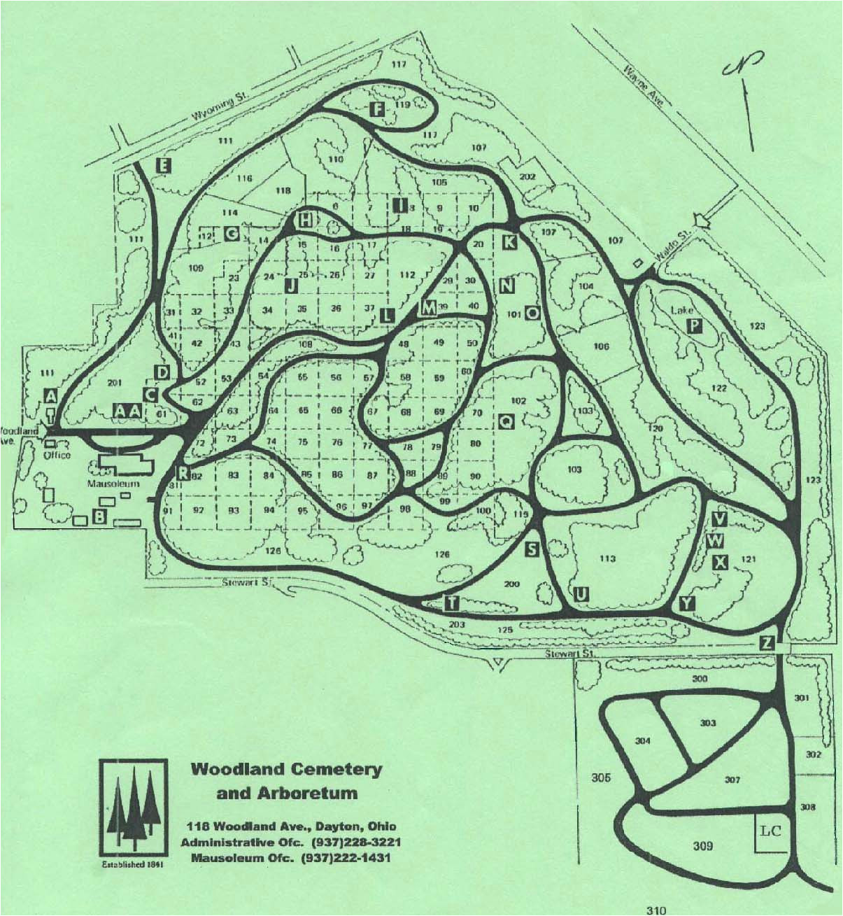 Woodland Cemetery Dayton Ohio Map Woodland Cemetery and Arboretum In Dayton Ohio Find A Grave Cemetery