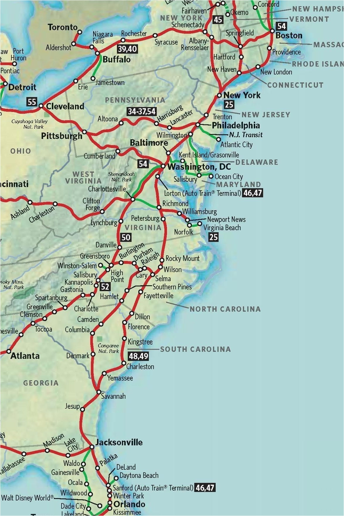 Amtrak Stations In north Carolina Map Amtrak Station Map Eastern Us Amtrak Map Lovely Amtrak Station Map