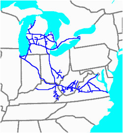 Chesapeake Ohio Map Chesapeake and Ohio Railway Wikipedia