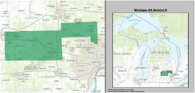Clarkston Michigan Map Michigan S 8th Congressional District Wikipedia