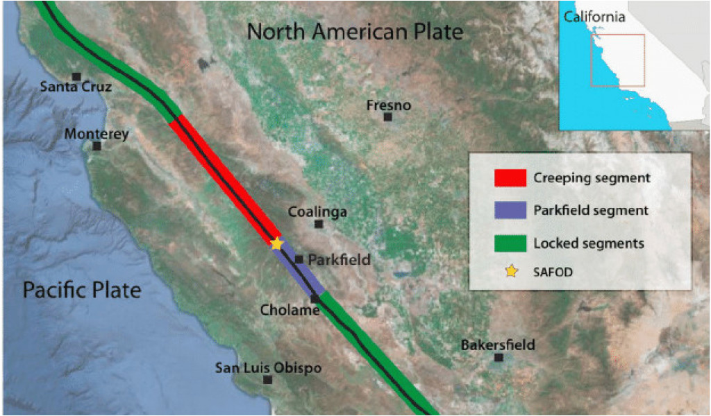 Coalinga California Map Map Of Earthquakes In California Location Map Of the San andreas