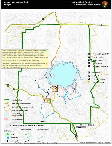 Crater Lake Map oregon Crater Lake National Park Map Maps Out Of State Pinterest