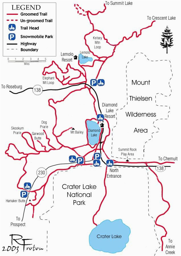 Crescent Lake oregon Map Diamond Lake Map Snowmobiles Diamond Lake oregon Vacation