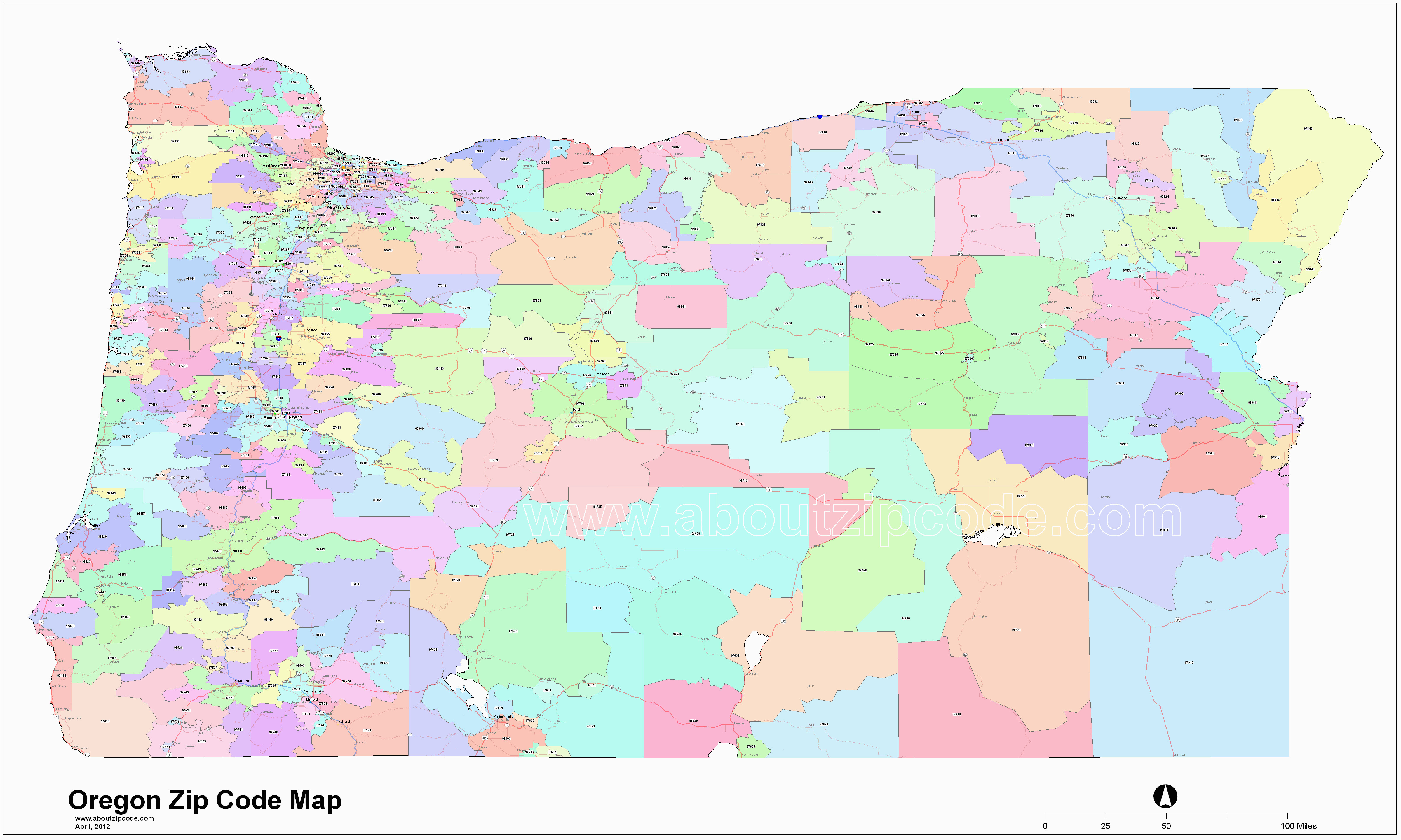 Eugene Oregon Zip Code Map Secretmuseum