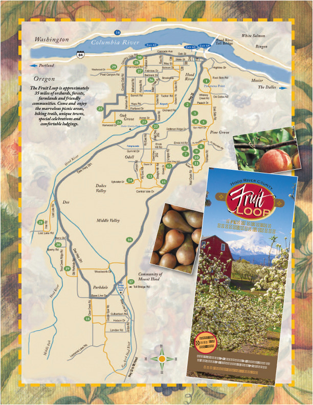 Fruit Loop Oregon Map Secretmuseum