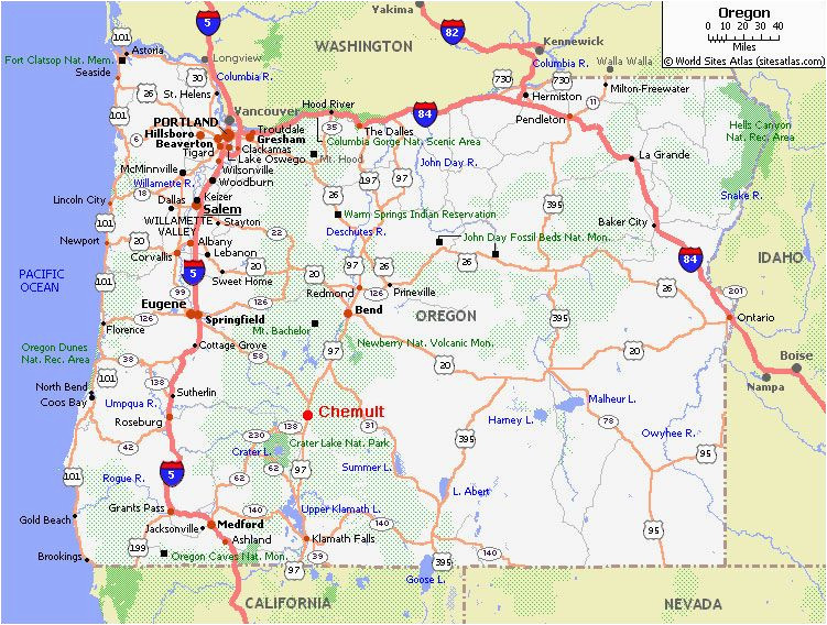 Highway Map Of Oregon Secretmuseum