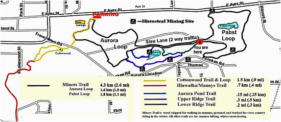 Ironwood Michigan Map Trail Map Picture Of Miners Memorial Heritage Park Ironwood