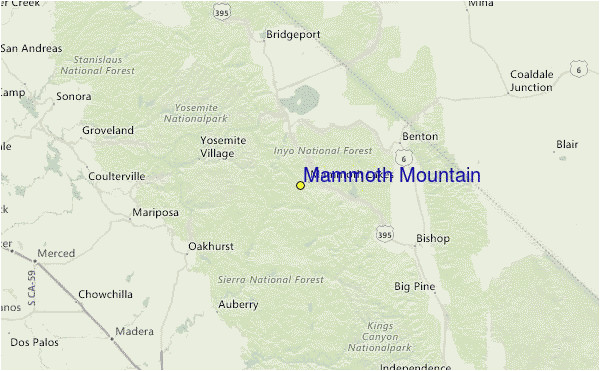 Mammoth Mountain Map California Mammoth Mountain Pra Vodce Po Sta Edisku Mapa Lokaca Mammoth