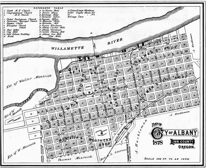 Map Albany oregon town Histories More Albany