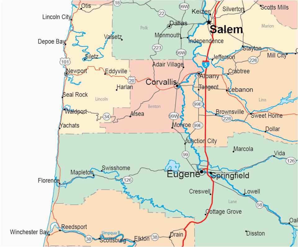Map north Bend oregon Gallery Of oregon Maps