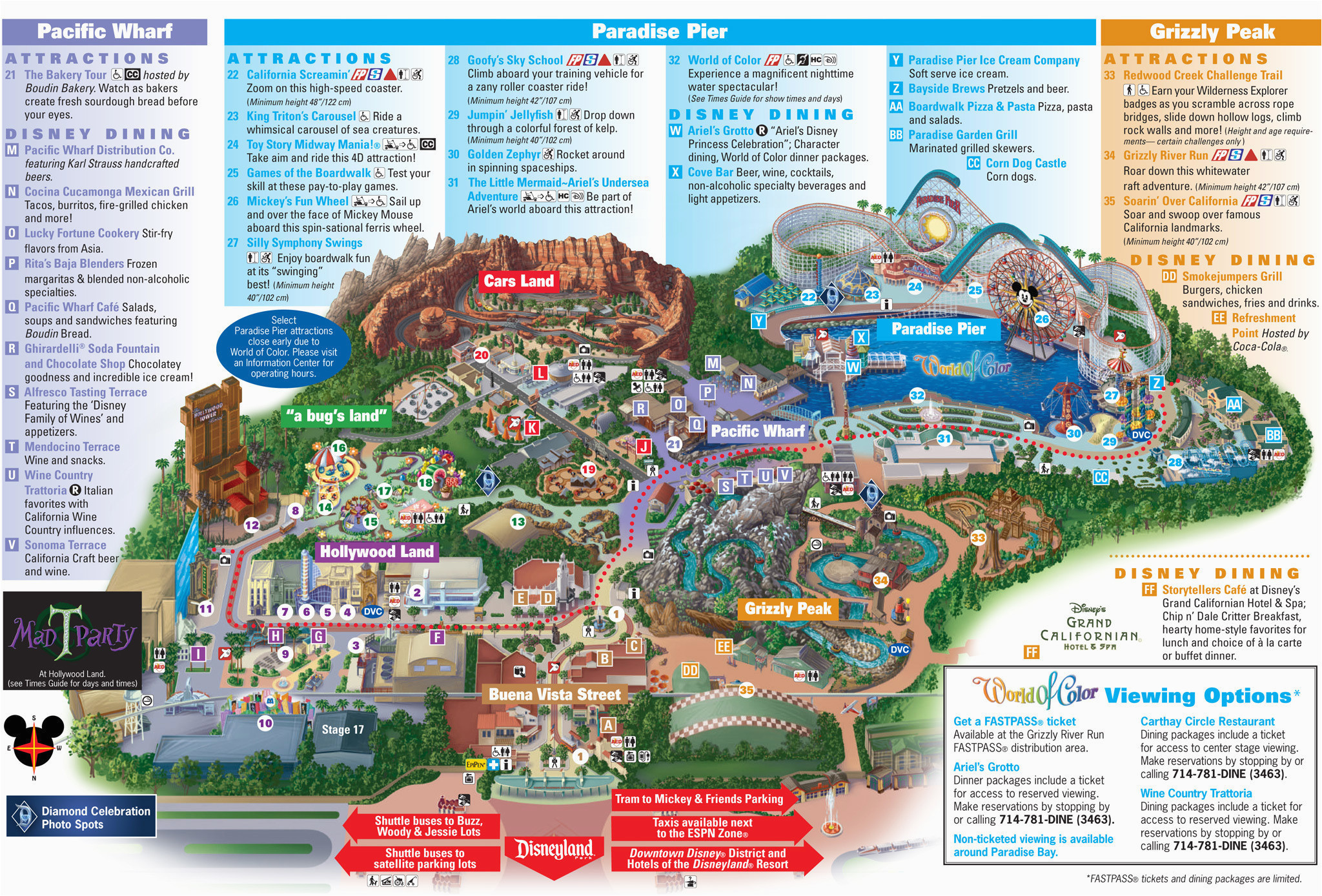 Map Of Disneyland California Adventure Park secretmuseum