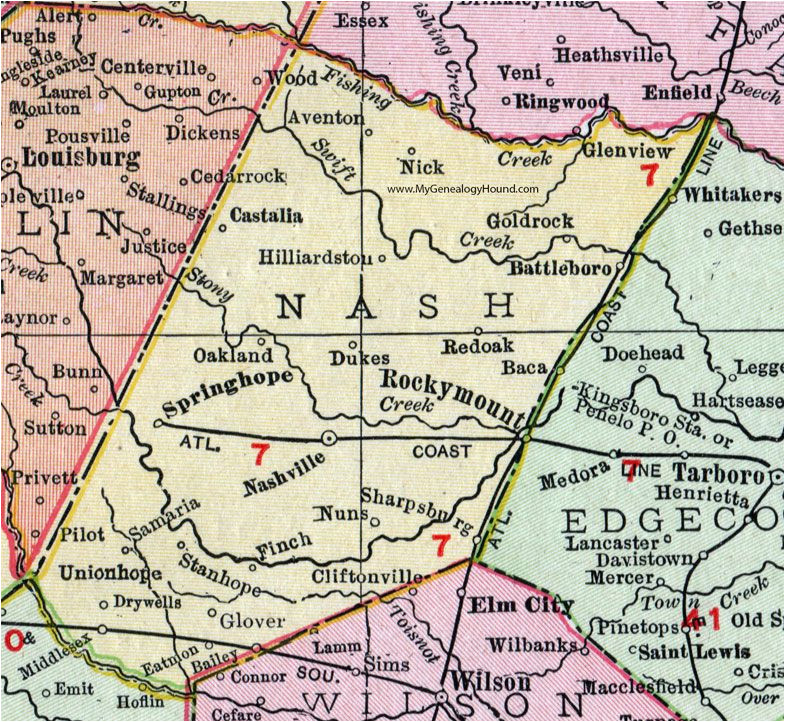 Map Of Goldsboro north Carolina Nash County north Carolina 1911 Map Rand Mcnally Nashville
