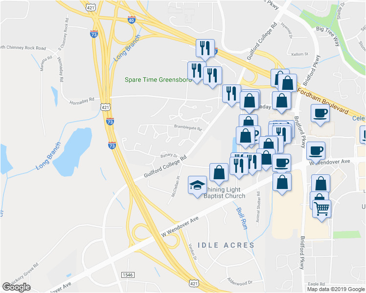 Map Of Greensboro north Carolina 5711 Bramblegate Road Greensboro Nc Walk Score