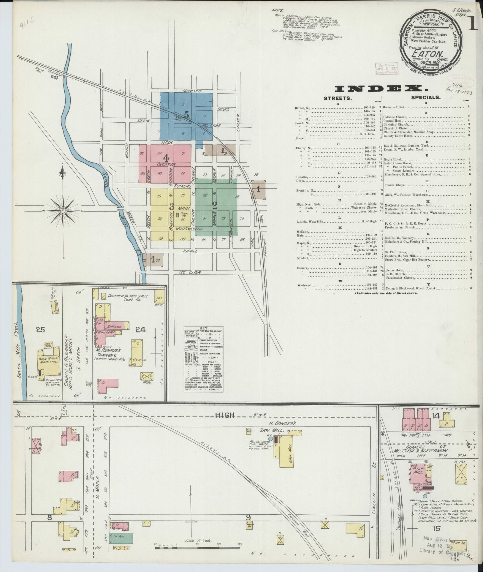 Map Of Ravenna Ohio Map Ohio Library Of Congress