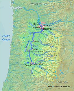 Map Of Rivers In oregon A Map Of the Willamette River Its Drainage Basin Major Tributaries