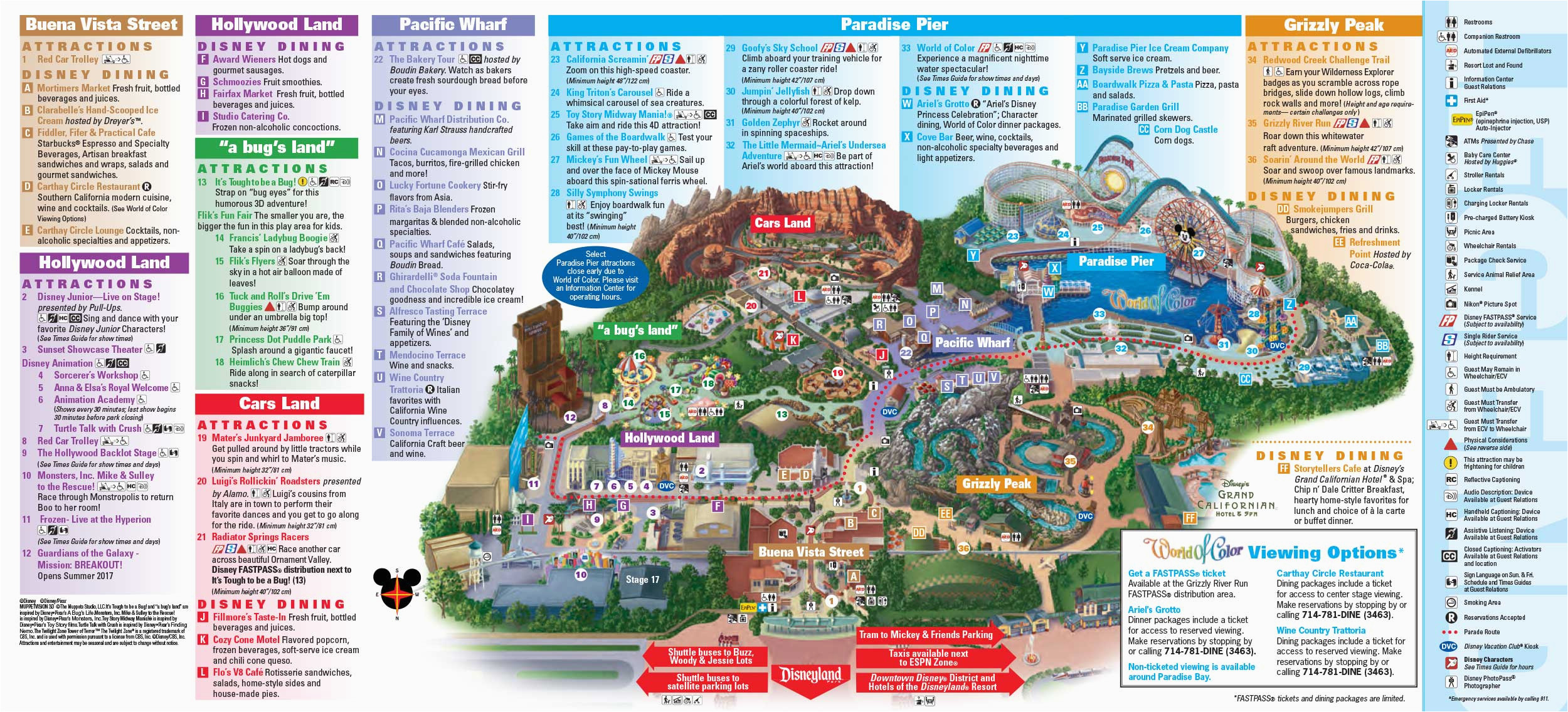 Map Of theme Parks In California Disneyland Park Map In California Map Of Disneyland