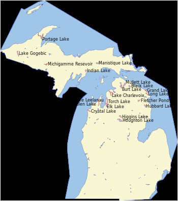 Map Of Weidman Michigan List Of Lakes Of Michigan Revolvy